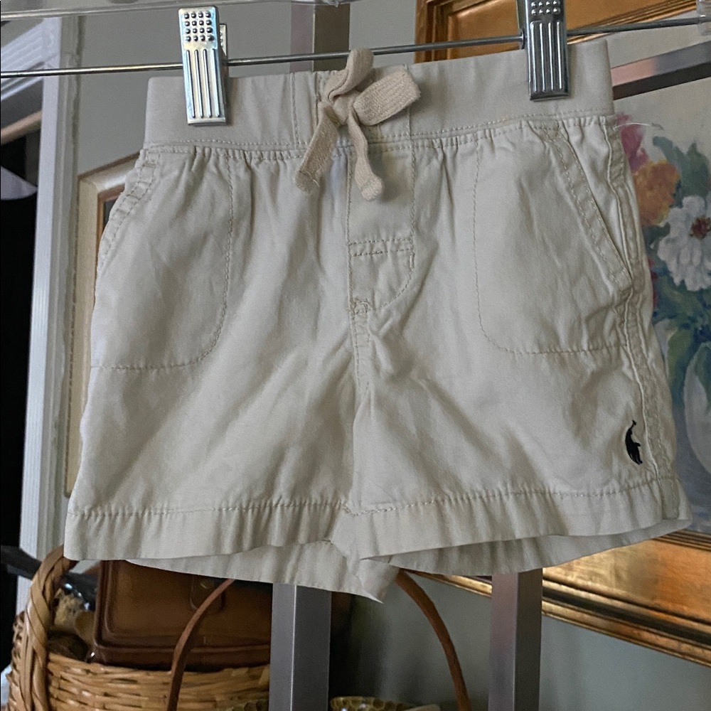 Ralph Lauren Baby Cream Khaki Shorts & Jumping Bean Numbers Onsie SZ 9M - Picture 2 of 11